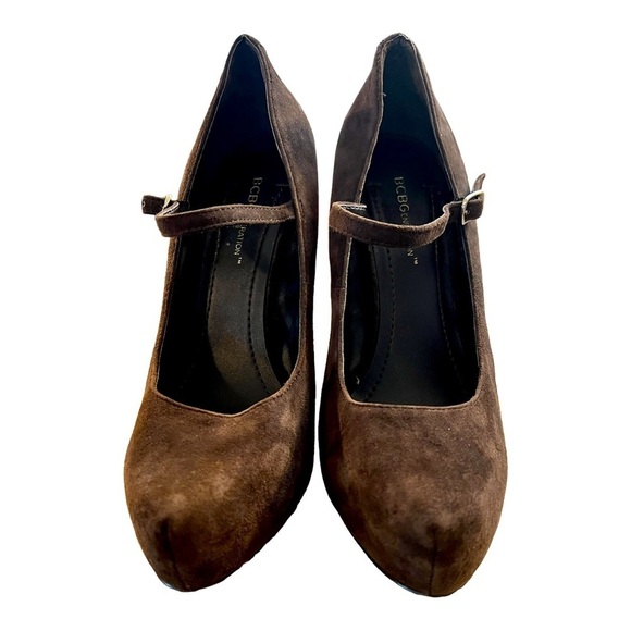 BCBG Paulie Suede heels brown size 7.5 - Picture 2 of 15